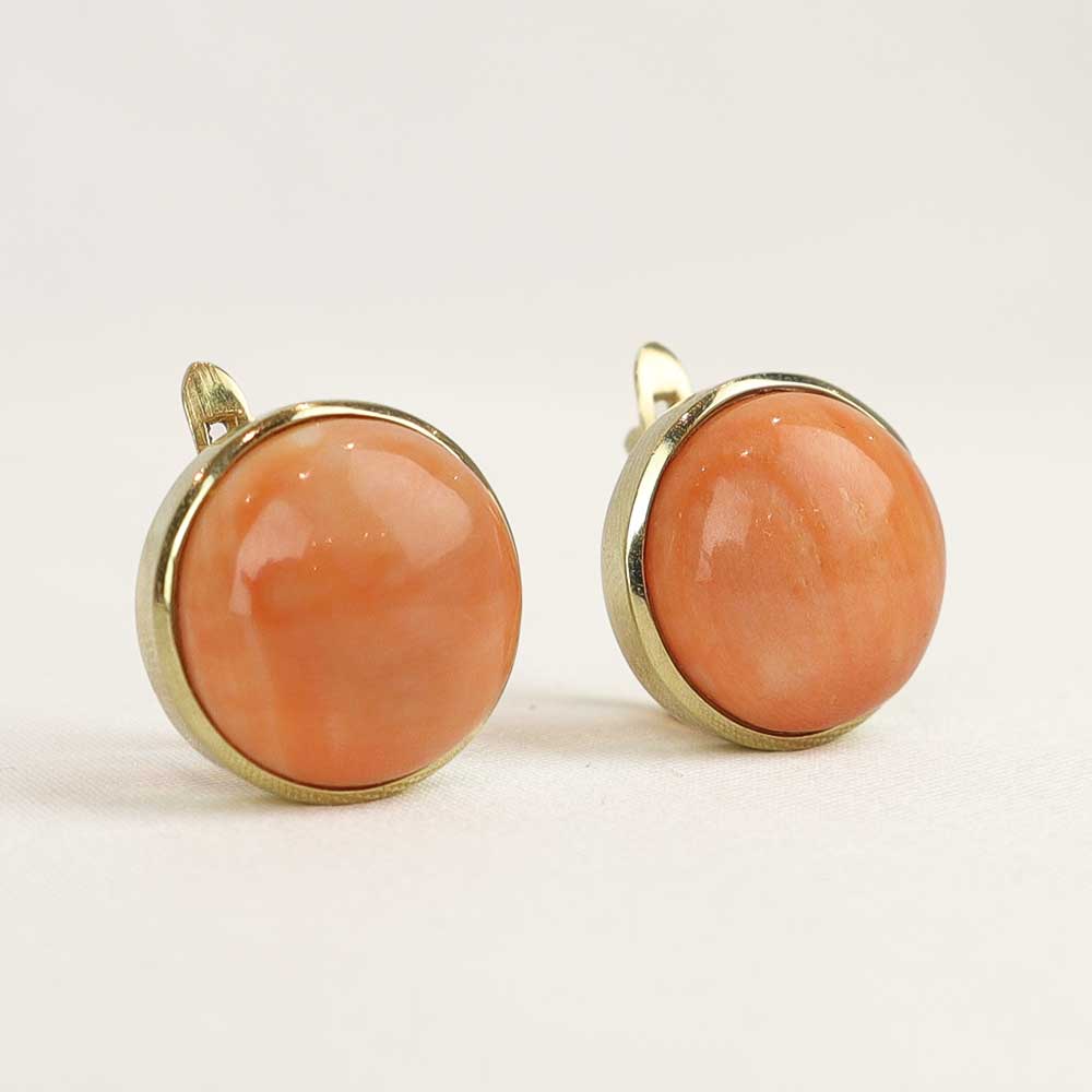 Orecchini corallo rosa naturale cod. 7624 - Oro Tesori