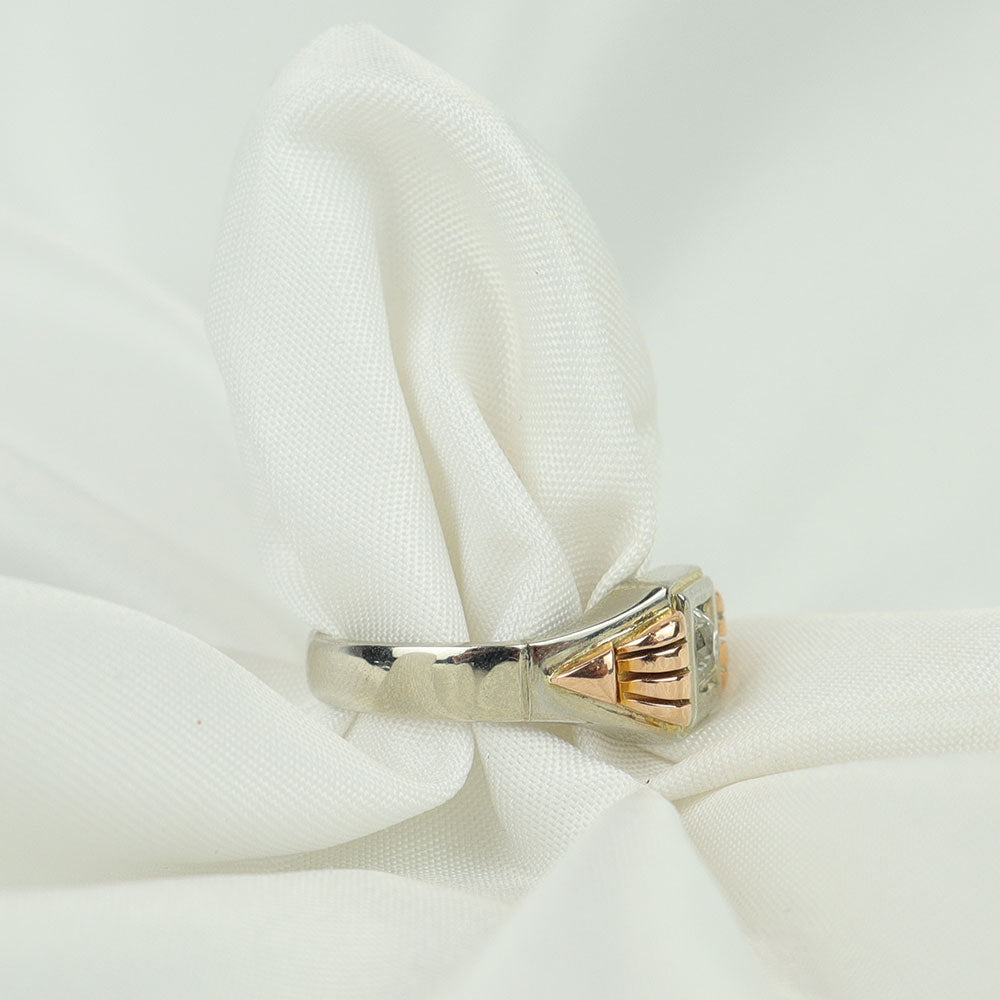 Anello oro rosa e diamante cod. 5413