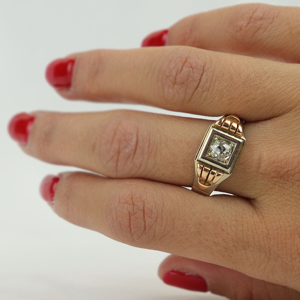 Anello oro rosa e diamante cod. 5413