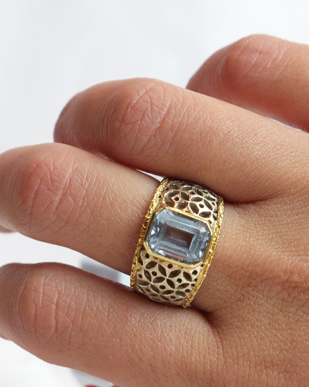 Anello acquamarina cod. 004