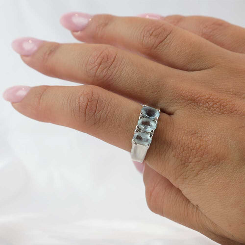 Anello acqua marina cod. 7838