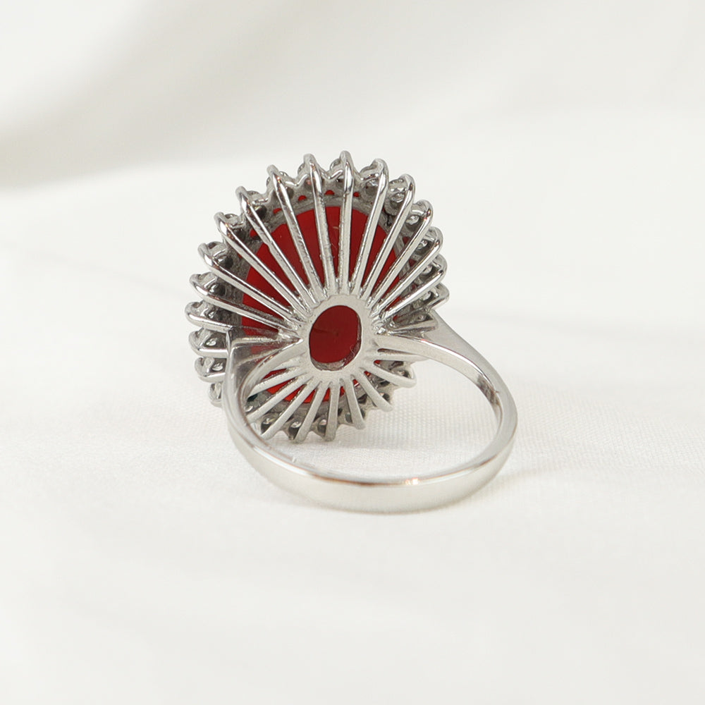 Anello corallo mediterraneo cod. 6923