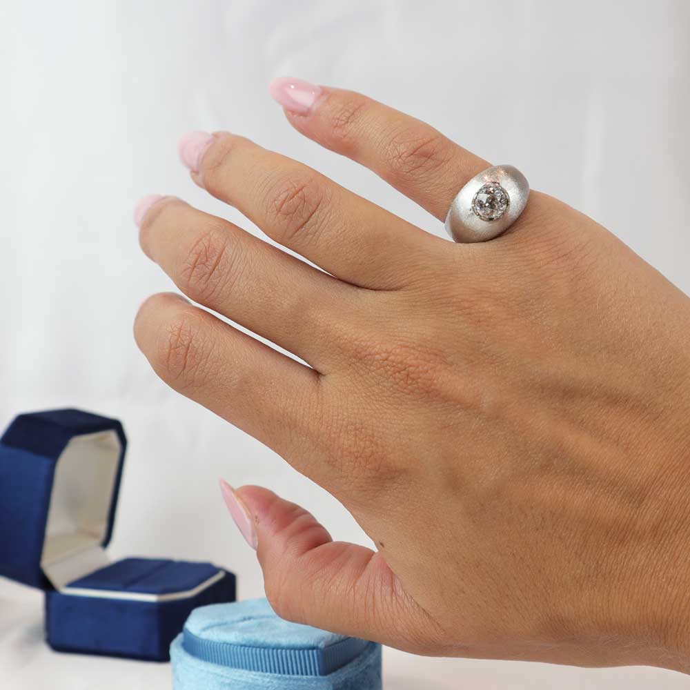 Anello da mignolo con diamante cod. 7851