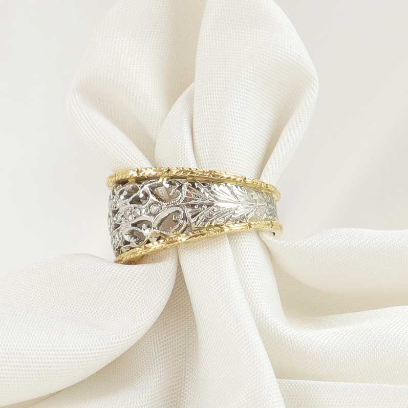 Anello fascia oro e diamanti cod. 7170