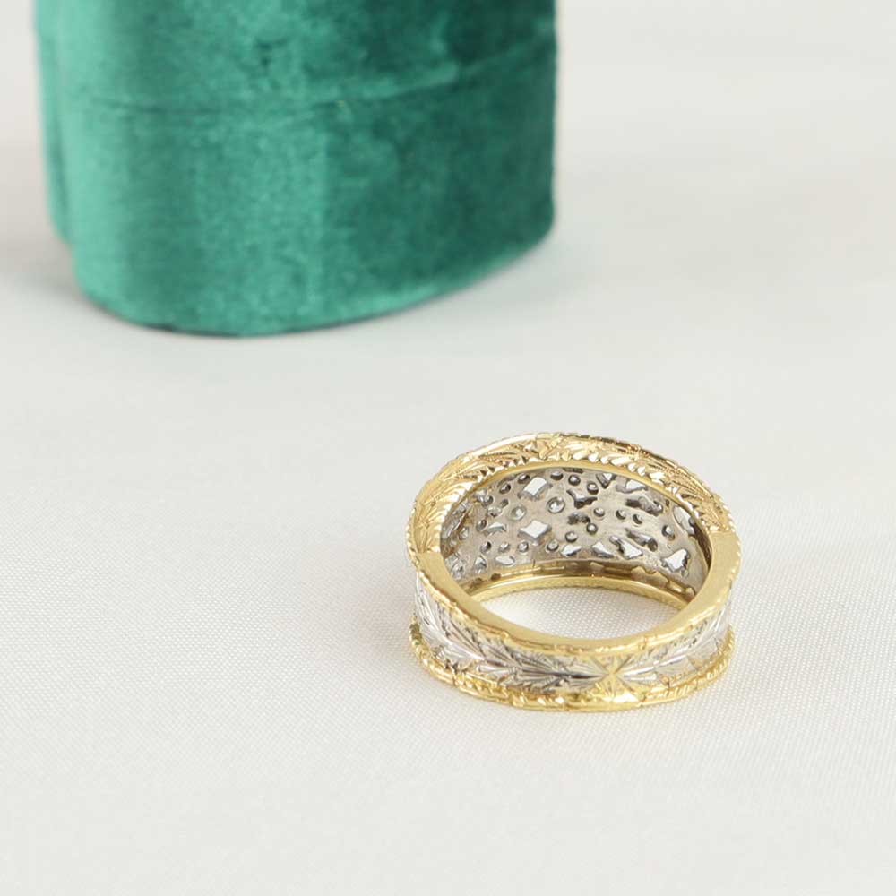 Anello fascia oro e diamanti cod. 7170