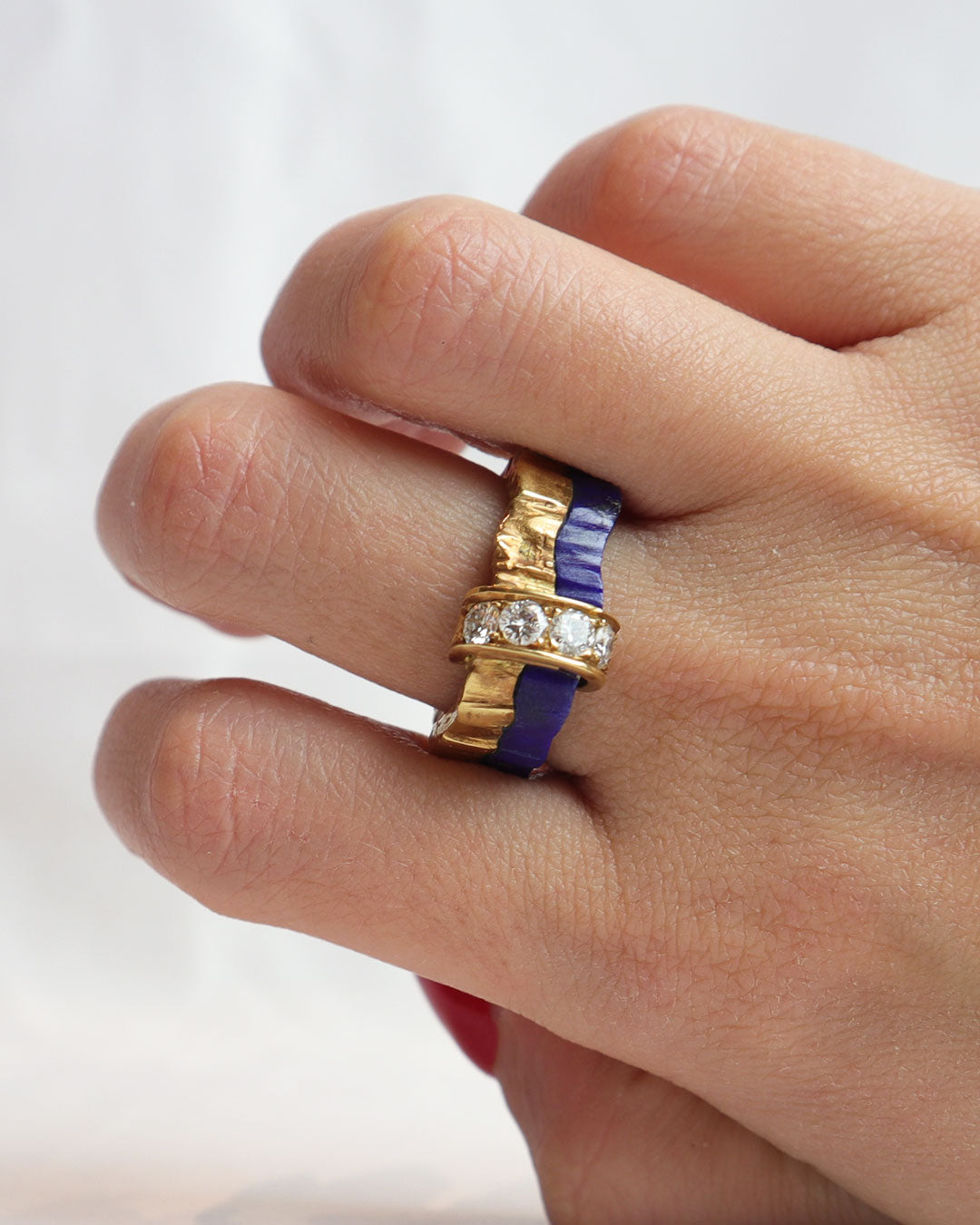 Anello in oro e lapislazzulo cod. 7982