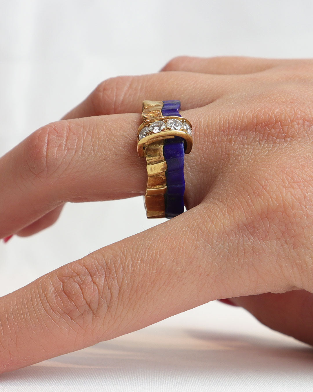 Anello in oro e lapislazzulo cod. 7982