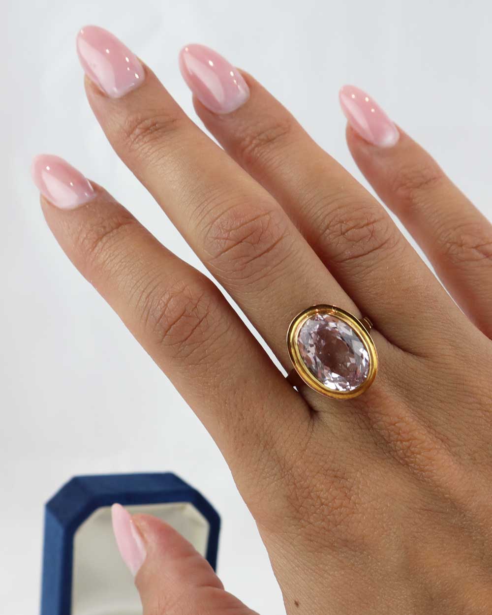 Anello oro e ametista cod. 7862
