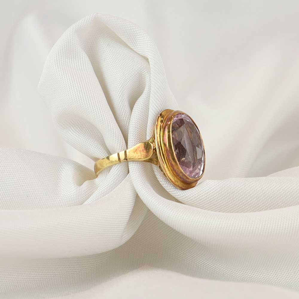 Anello oro e ametista cod. 7862