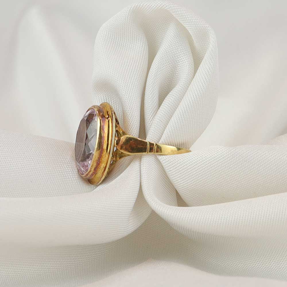 Anello oro e ametista cod. 7862