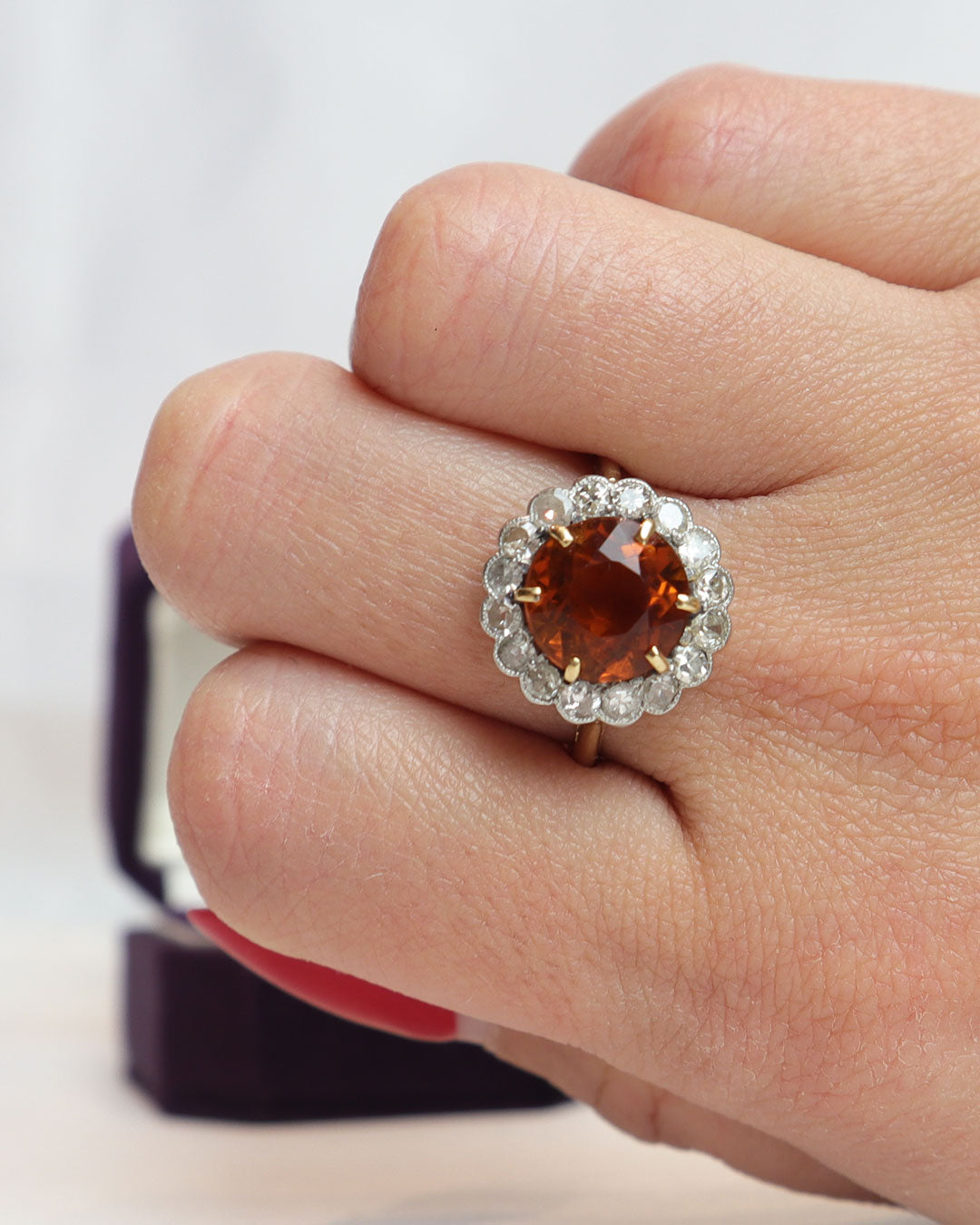 Anello quarzo e diamanti cod. 7978