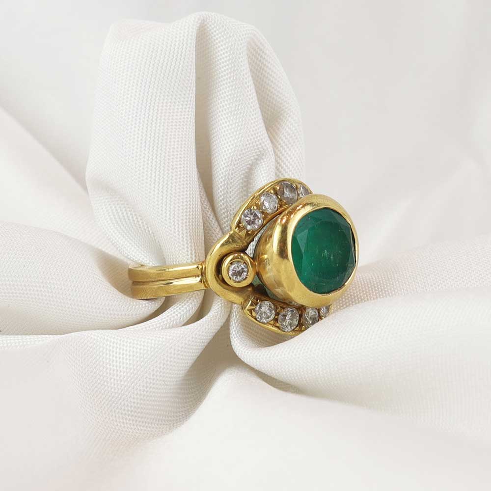 Anello smeraldo colombiano cod. 7866