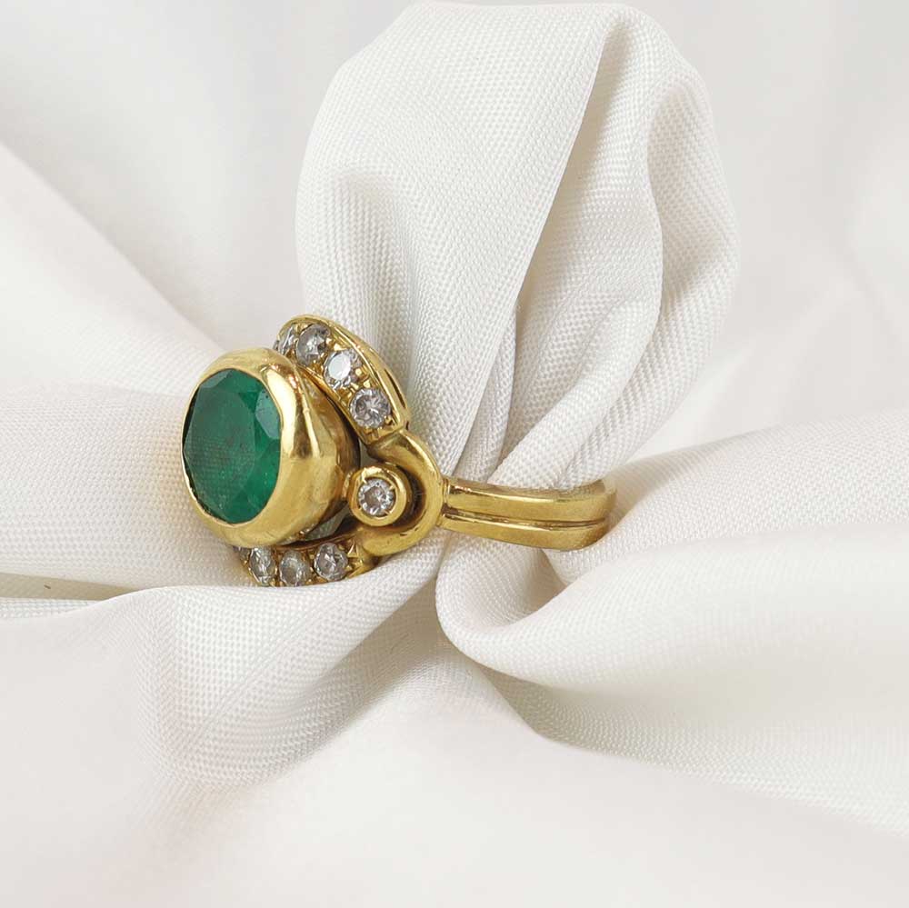 Anello smeraldo colombiano cod. 7866