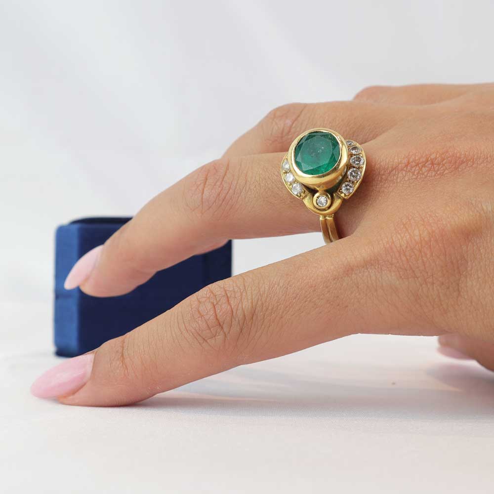 Anello smeraldo colombiano cod. 7866