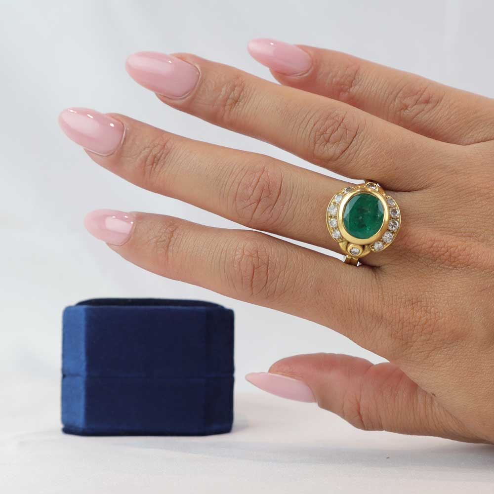 Anello smeraldo colombiano cod. 7866