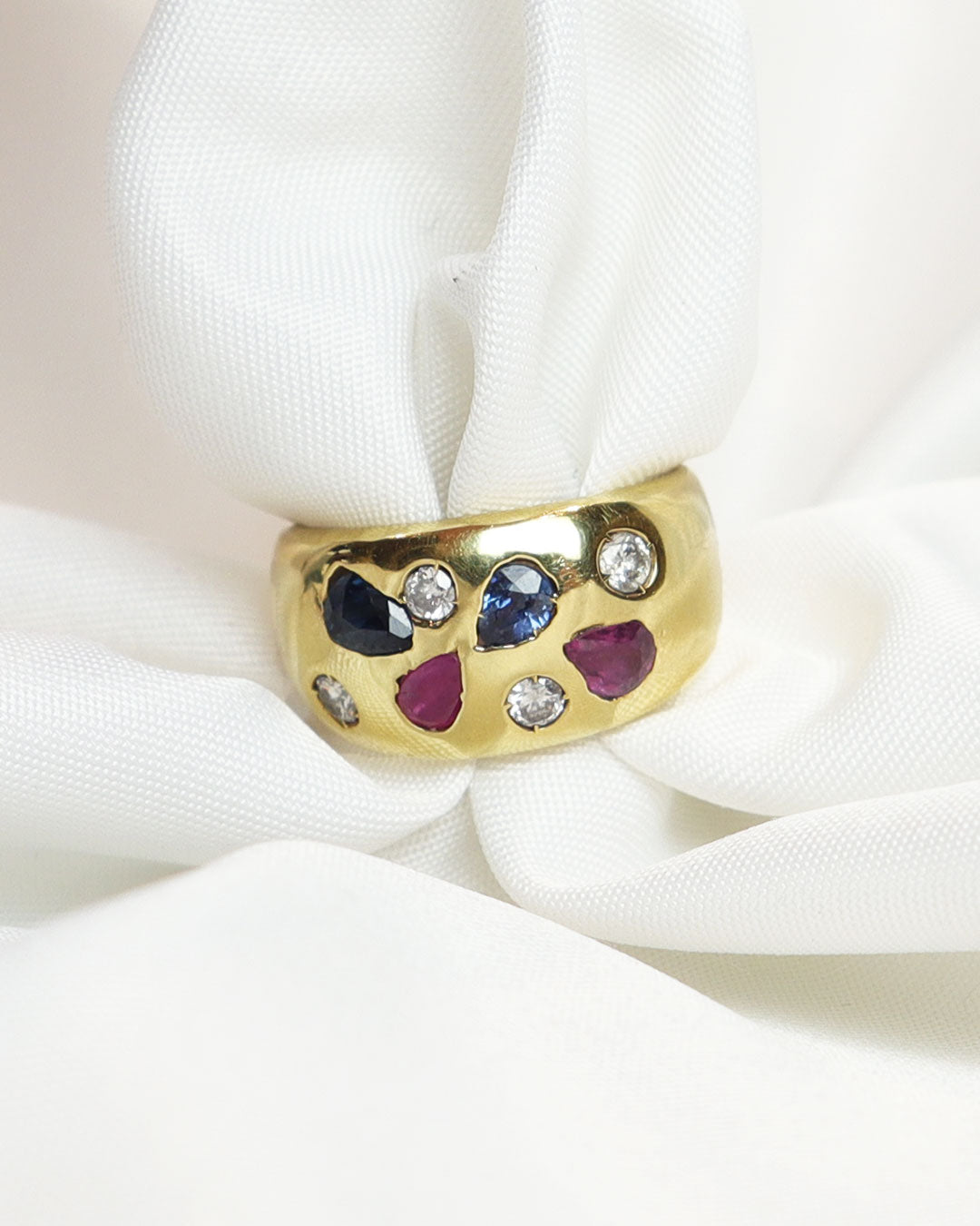 Anello zaffiri, rubini e diamanti cod. 7936