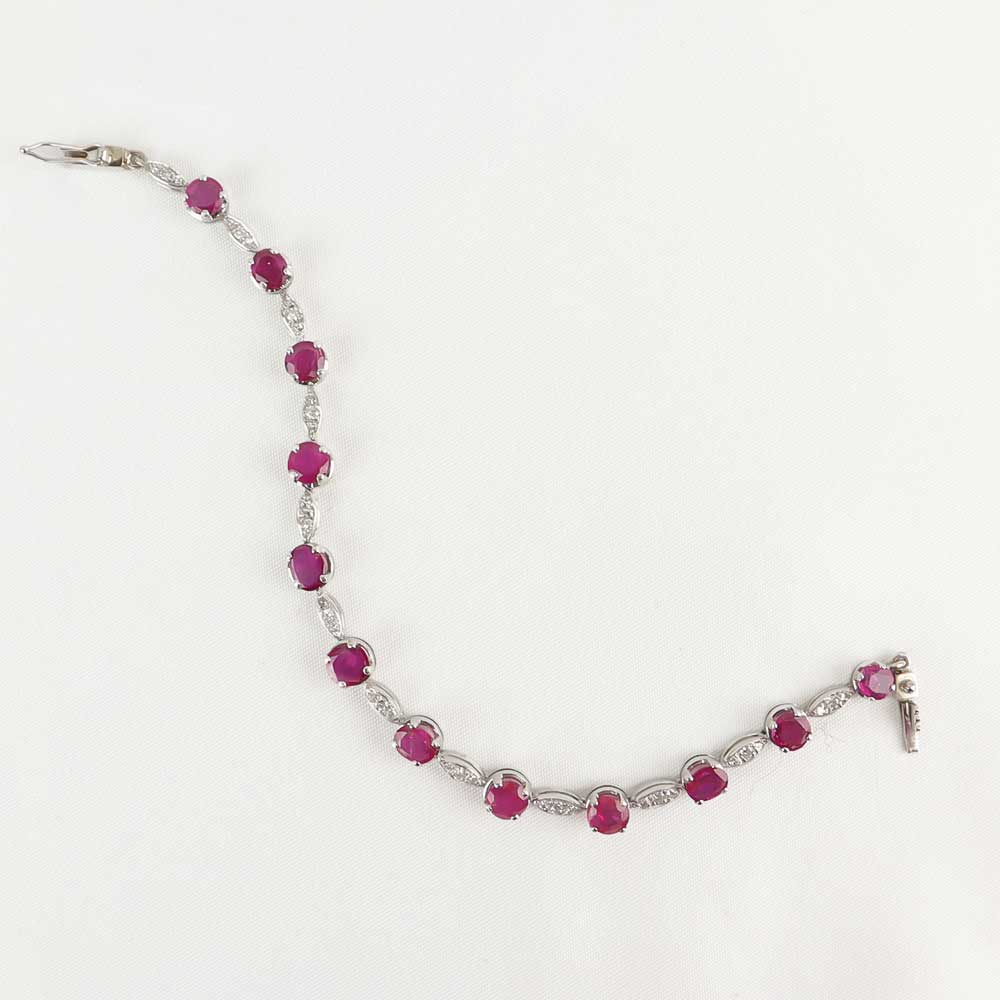 Bracciale rubini e diamanti cod. 7137