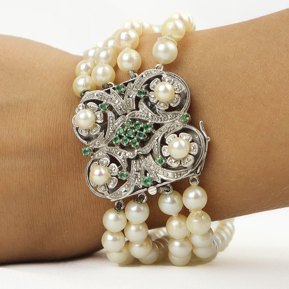 Bracciale anni ''50 con perle cod. 6738