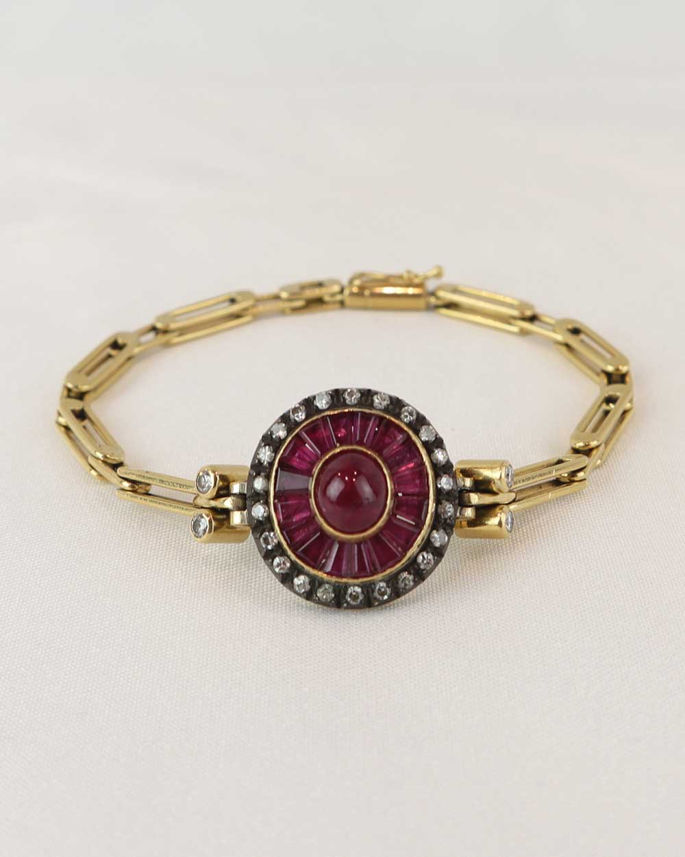 Bracciale diamanti e rubini cod. 7817