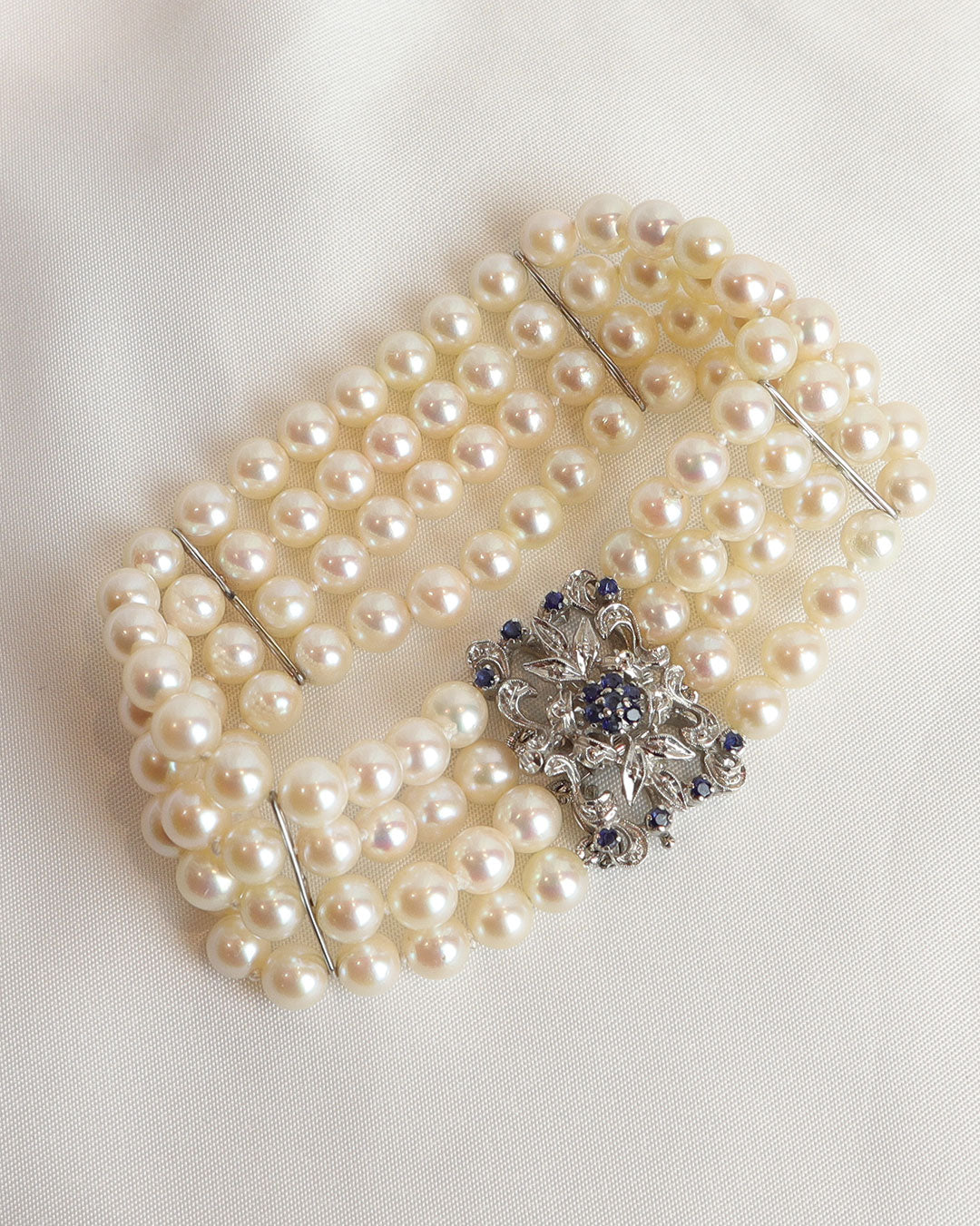 Bracciale perle e zaffiri cod. 7925