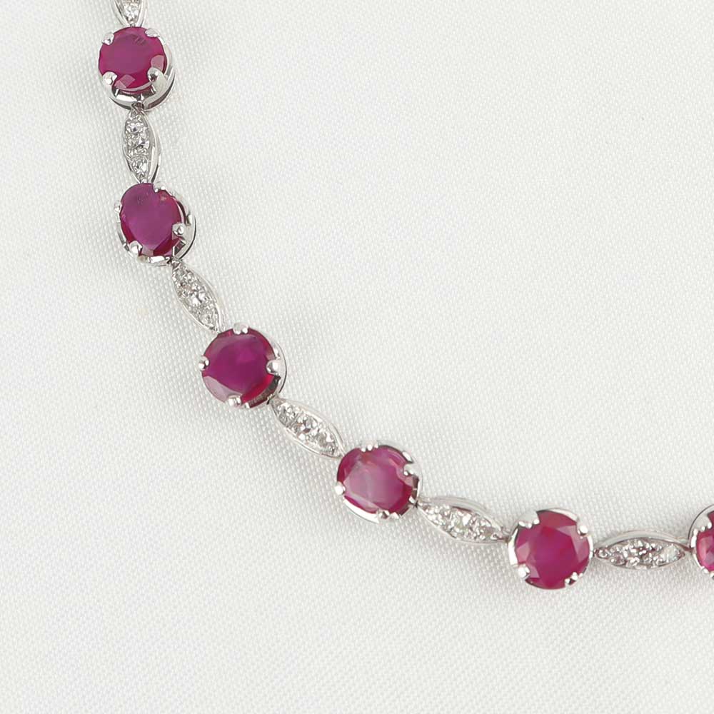 Bracciale rubini e diamanti cod. 7137