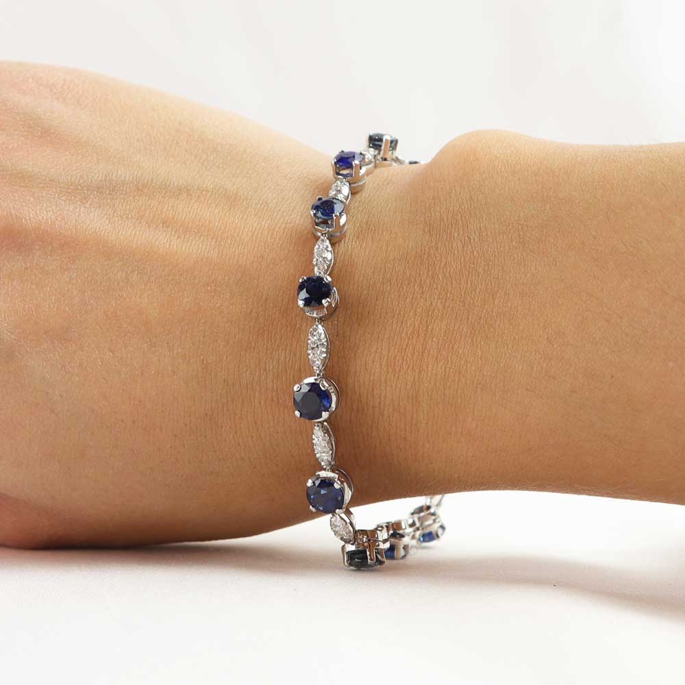 Bracciale zaffiri e diamanti cod. 7151