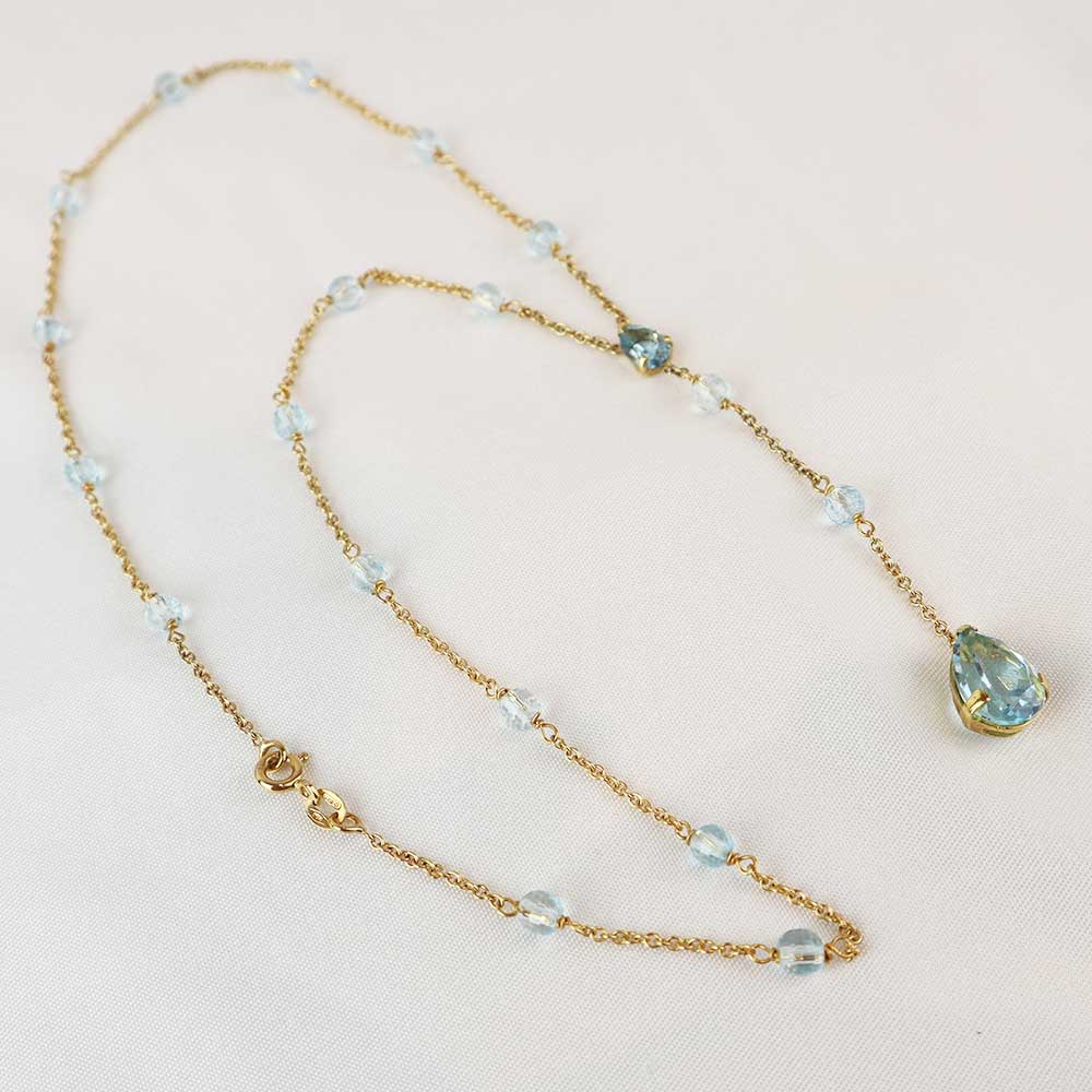 Collana oro giallo e topazi cod. 7861