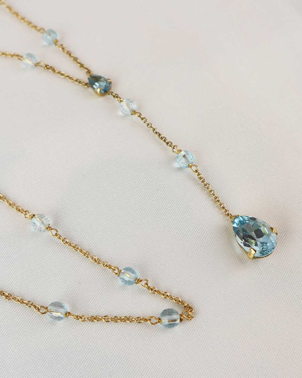 Collana oro giallo e topazi cod. 7861