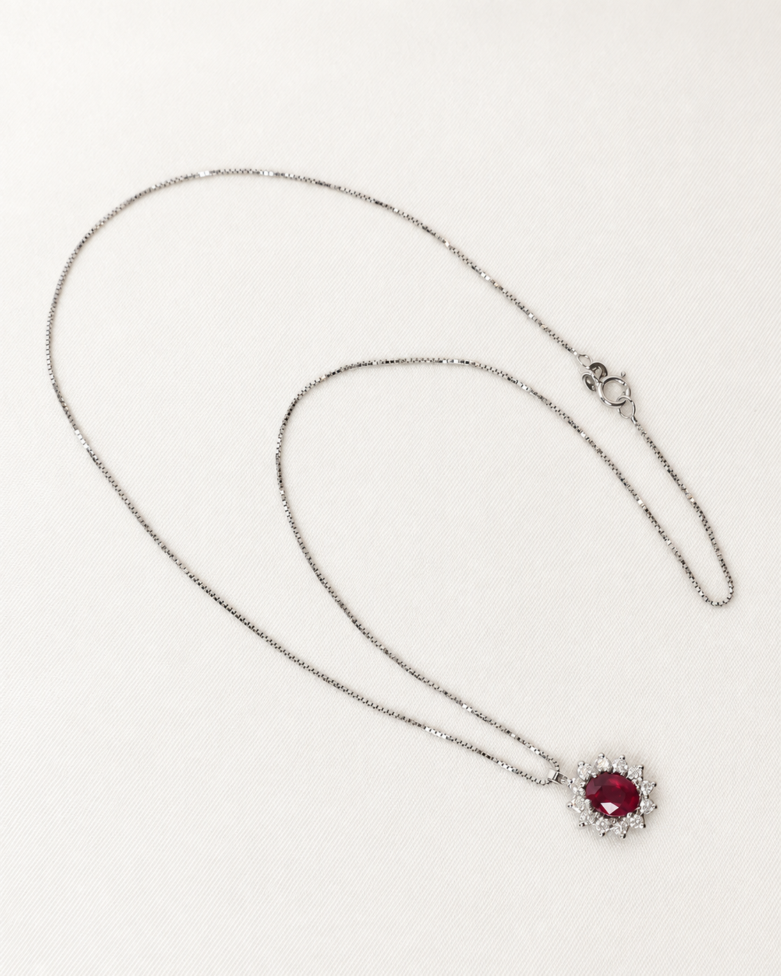 Collana ciondolo rubino cod. 8198
