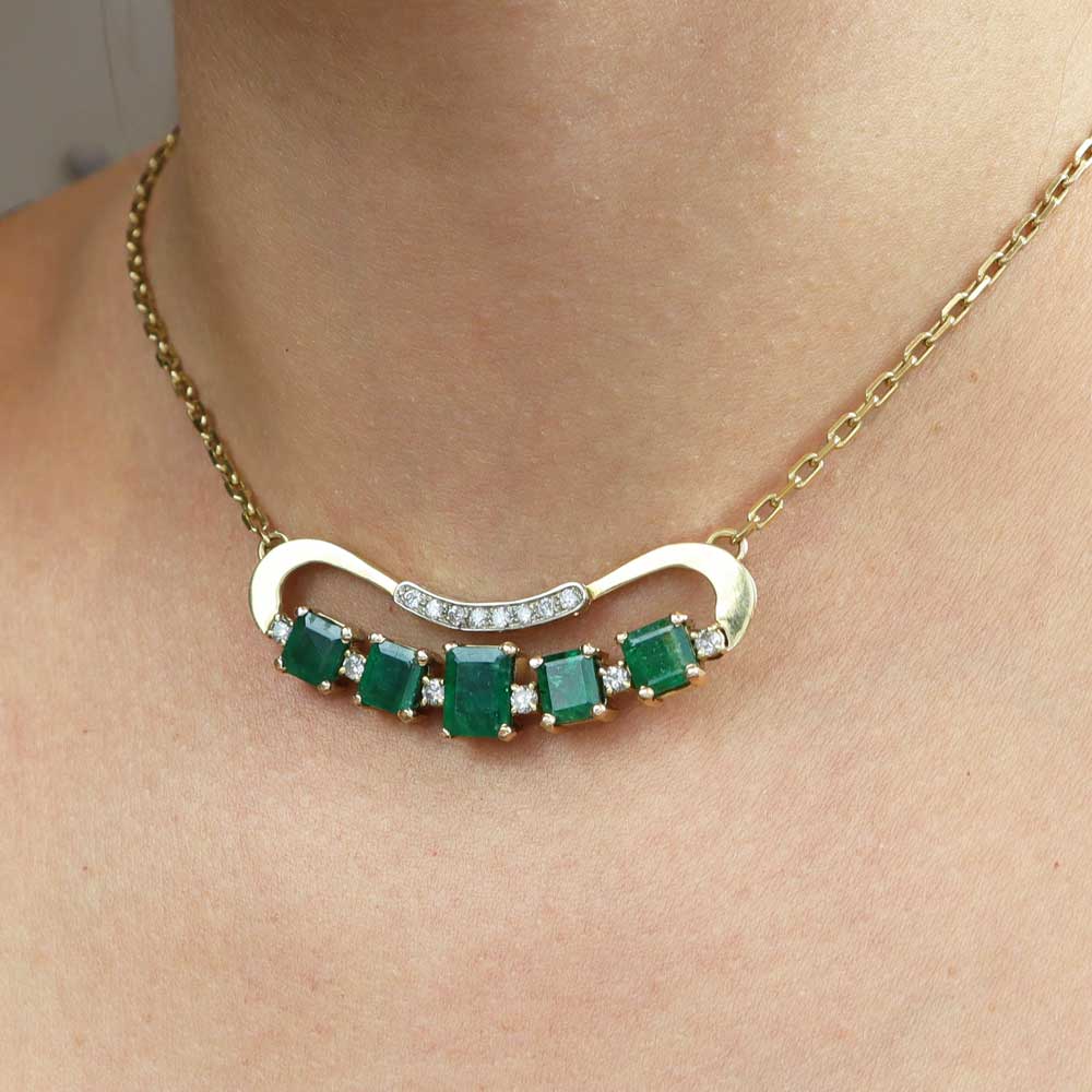 Collier smeraldi e diamanti cod. 6987