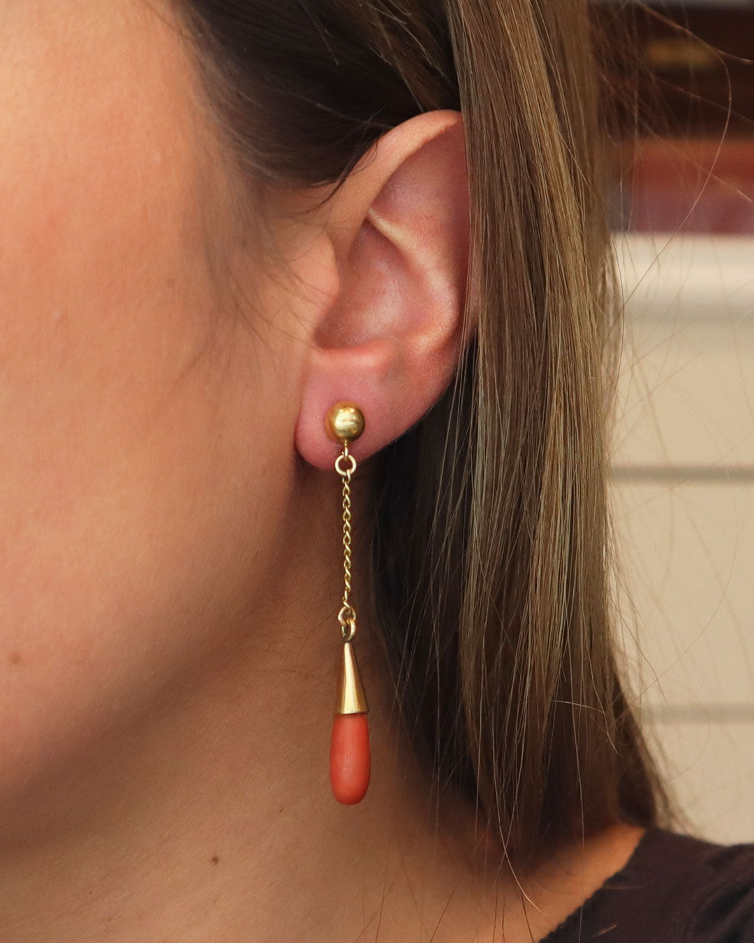 Orecchini corallo cod. 0025