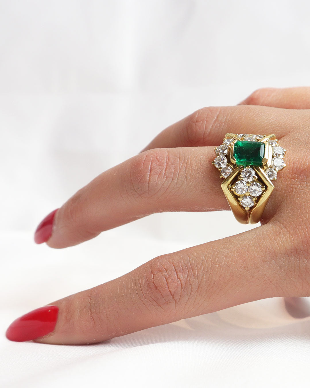 Anello smeraldo colombiano cod. 0022