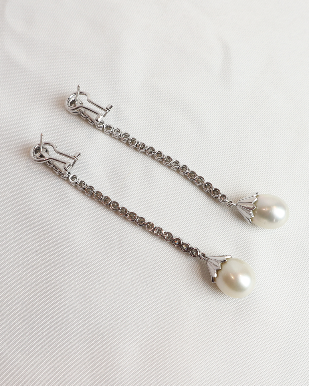 Orecchini Diamanti e Perle South Sea cod. 8018