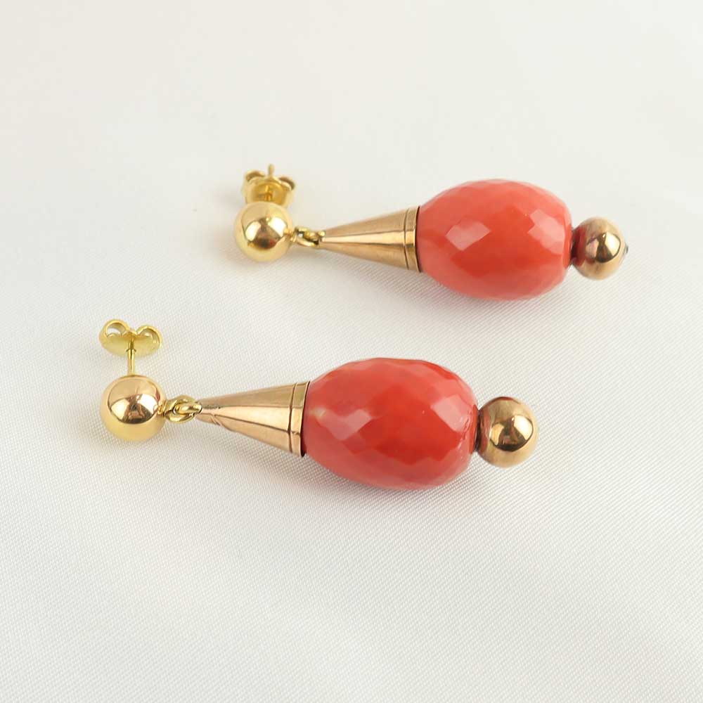 Orecchini corallo cod. 7710
