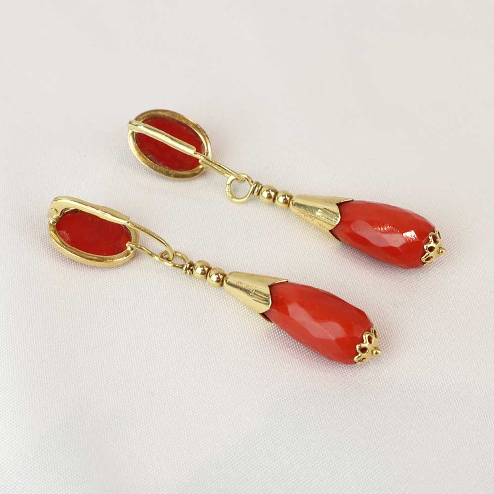 Orecchini corallo cod. 7827
