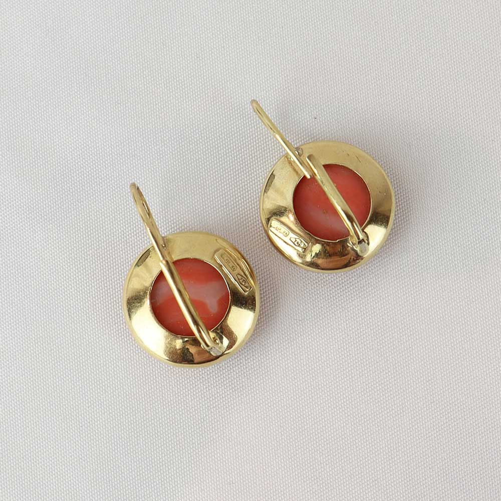 Orecchini corallo mediterraneo cod. 7828