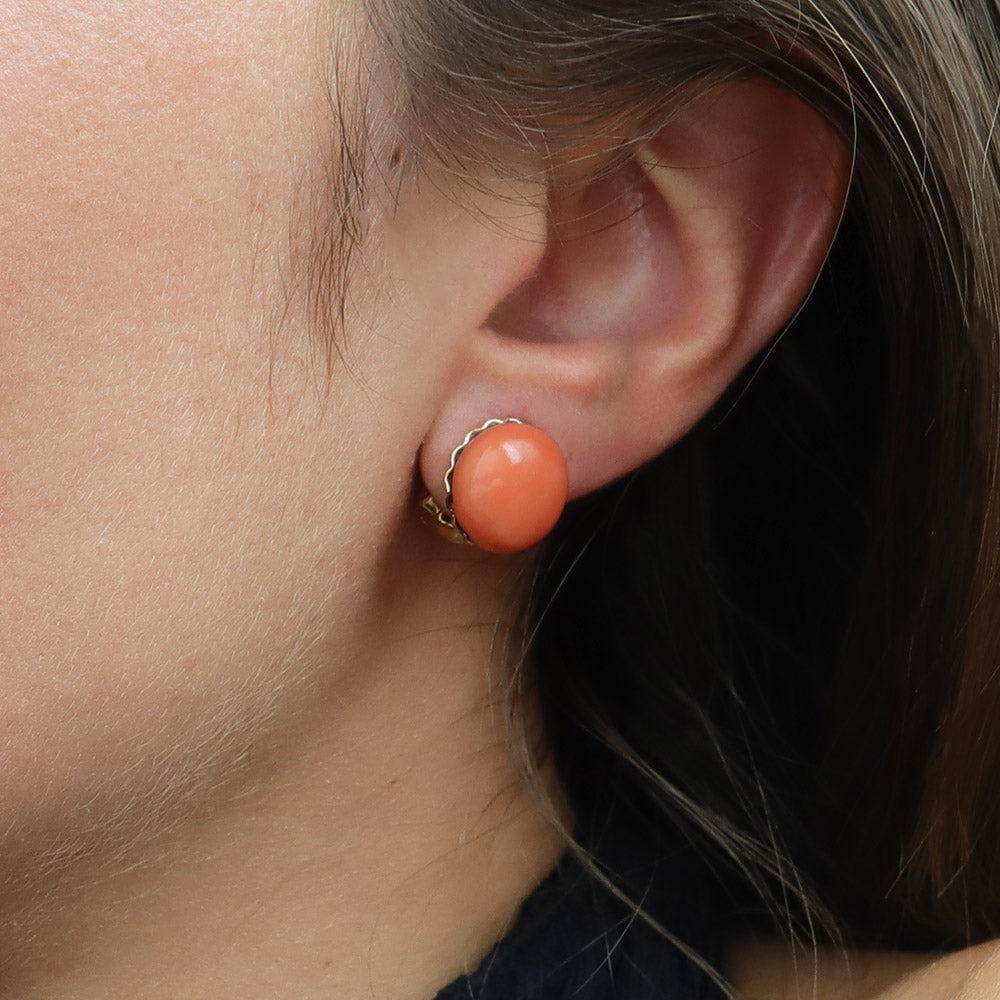 Orecchini oro e corallo cod. 6686