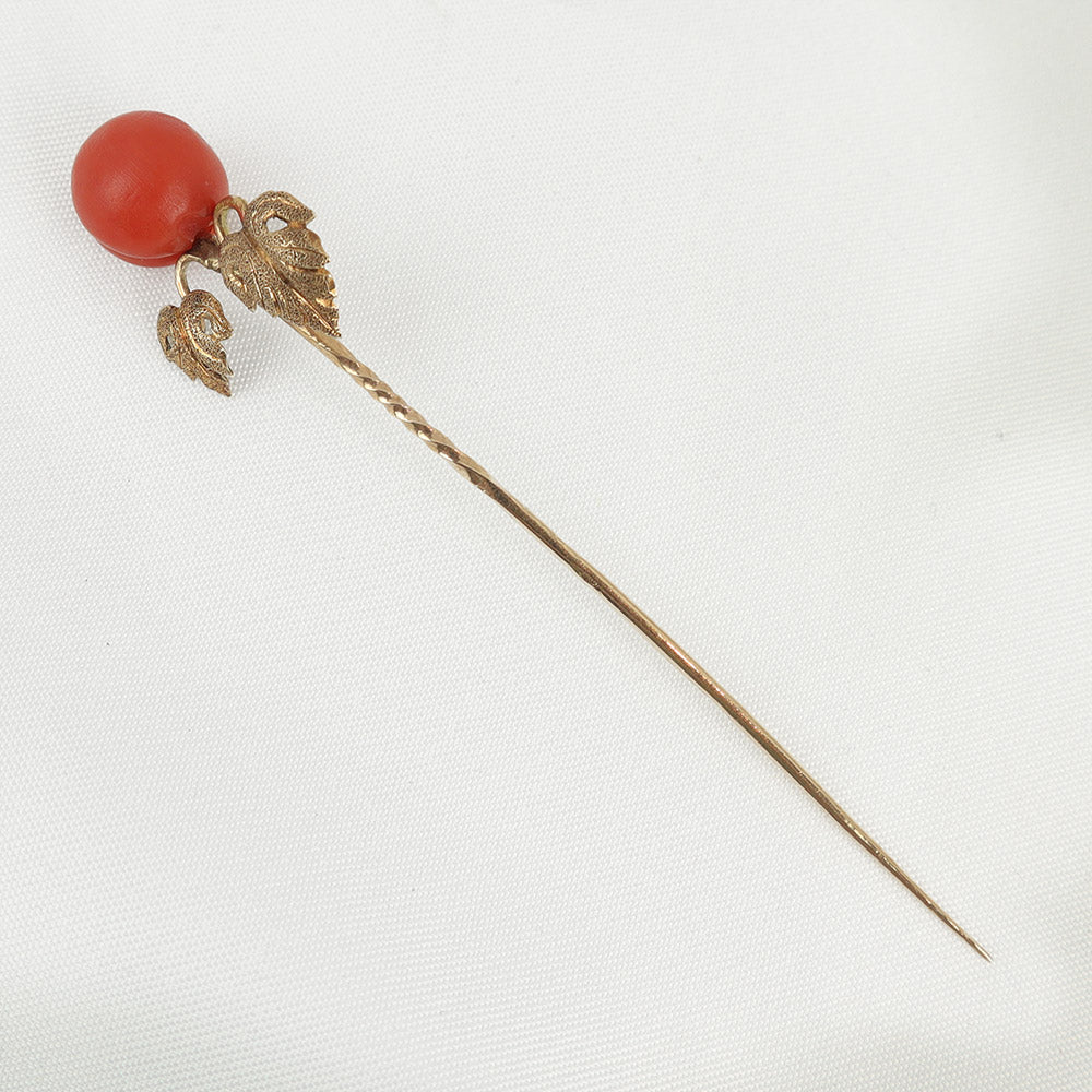Spillone antico con corallo cod. 6627