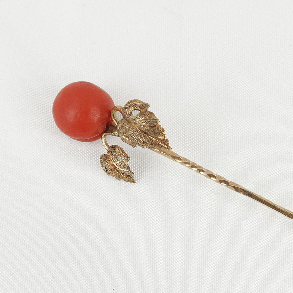 Spillone antico con corallo cod. 6627