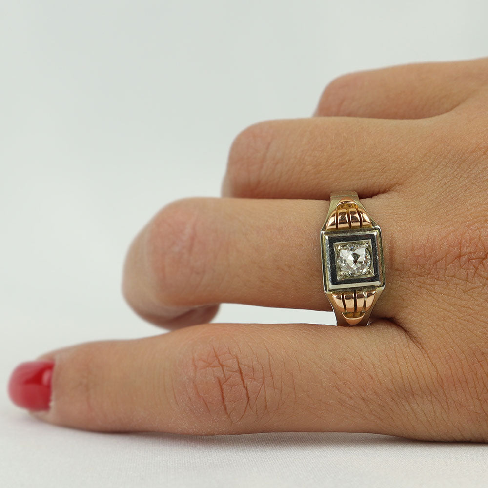 Anello oro rosa e diamante cod. 5413