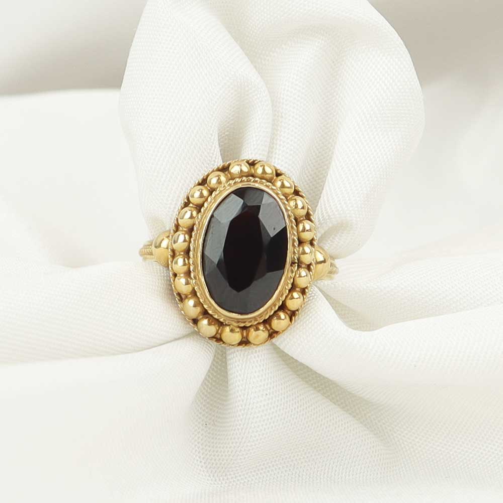 Anello antico con granato cod. 7621 - Oro Tesori