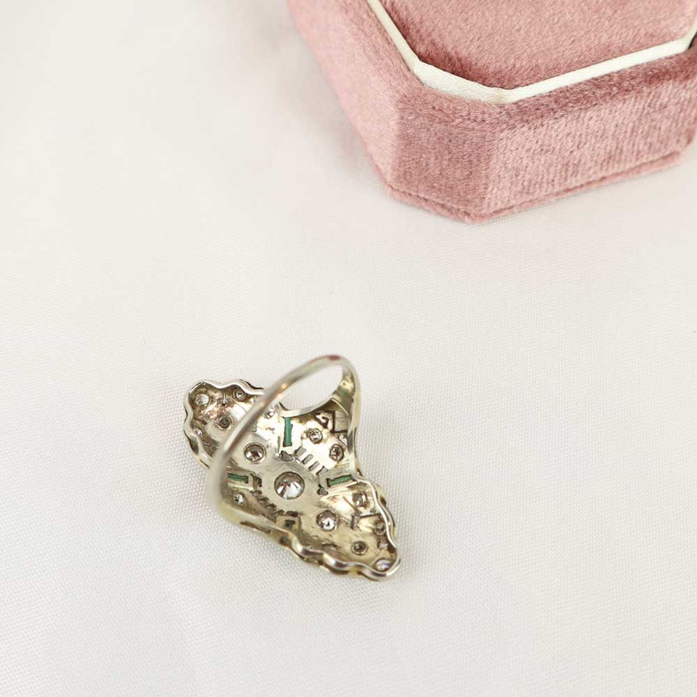 Anello antico in platino cod. 7477 - Oro Tesori