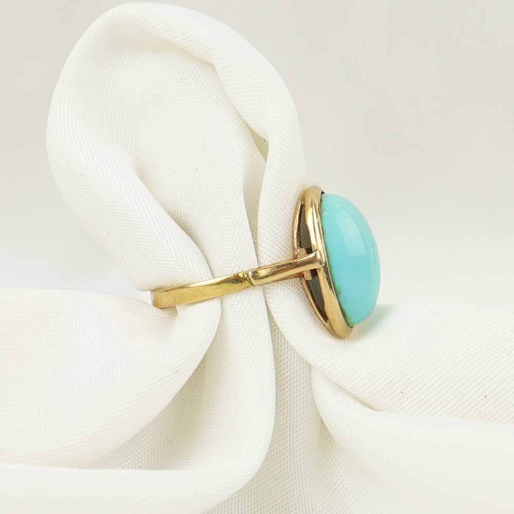 Anello con turchese cod. 7626 - Oro Tesori