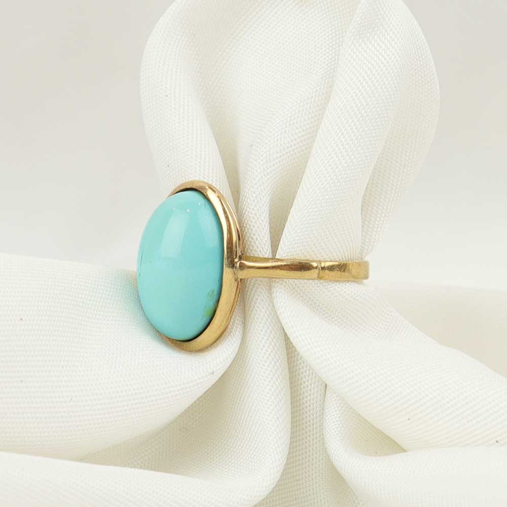 Anello con turchese cod. 7626 - Oro Tesori