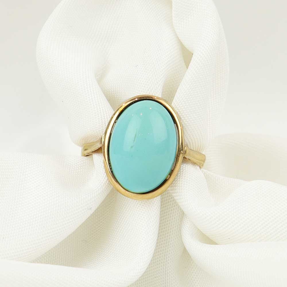 Anello con turchese cod. 7626 - Oro Tesori