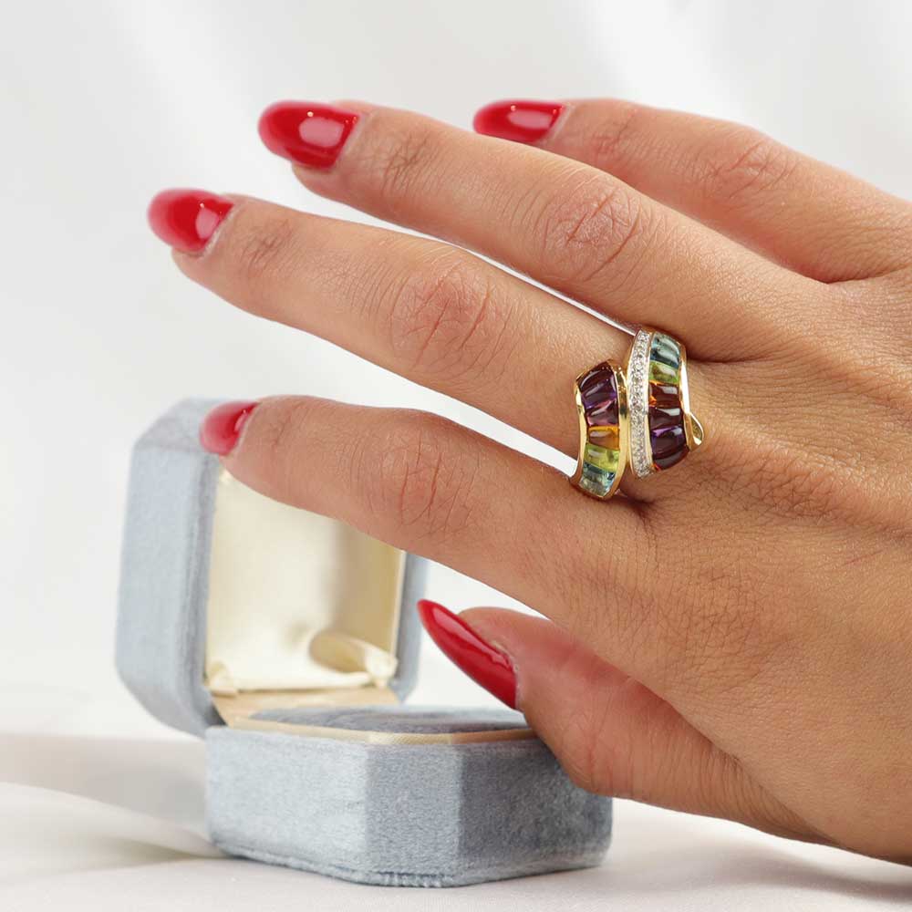 Anello pietre cod. 7680 - Oro Tesori