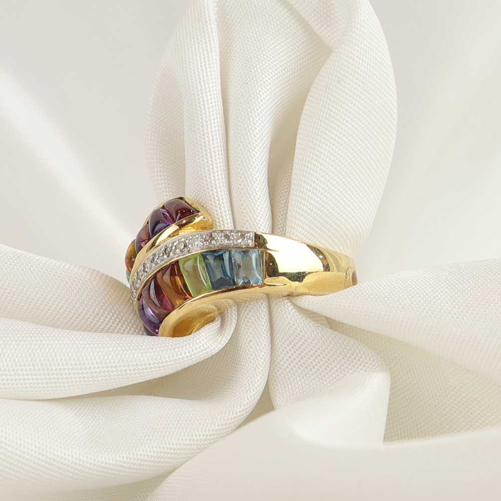 Anello pietre cod. 7680 - Oro Tesori