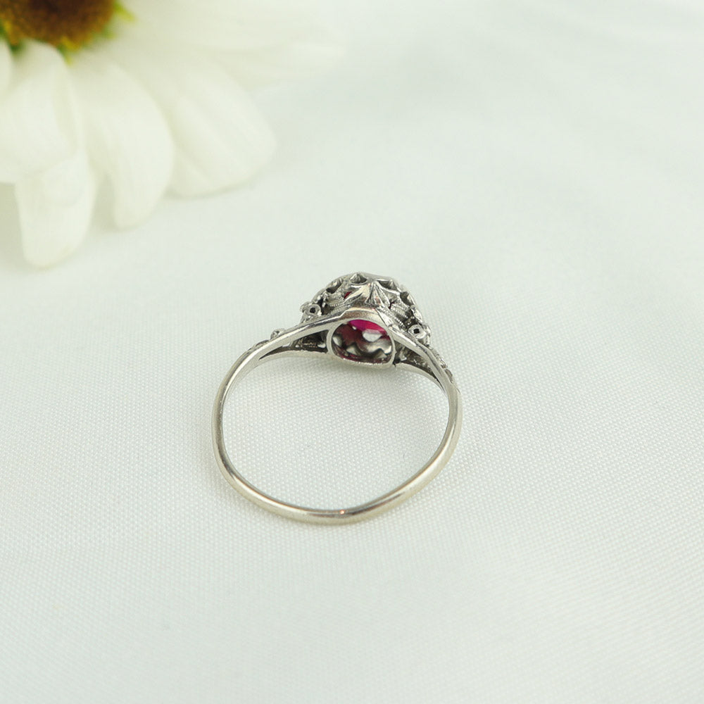 Anello antico 'liberty' con rubino cod. 6590
