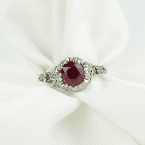 Anello antico 'liberty' con rubino cod. 6590