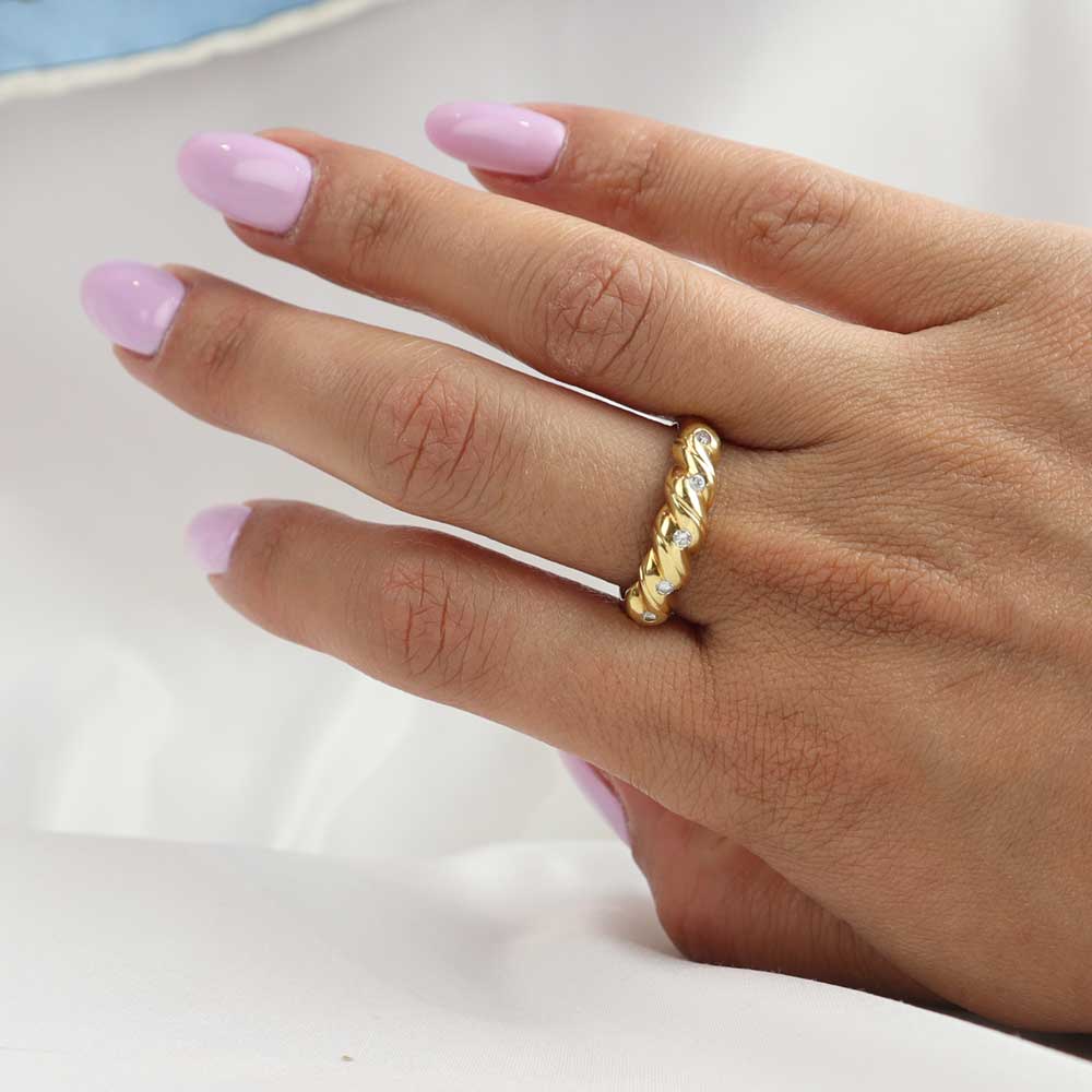 Anello vintage diamanti cod. 7718 - Oro Tesori